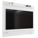 Ver imagem 1 de Painel para Tv Suspenso 50 Pol 120cm 2 Prateleiras Versa M24 Branco - Mpozenato