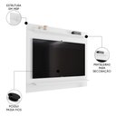 Ver imagem 3 de Painel para Tv Suspenso 50 Pol 120cm 2 Prateleiras Versa M24 Branco - Mpozenato
