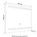 Ver imagem 4 de Painel para Tv Suspenso 50 Pol 120cm 2 Prateleiras Versa M24 Branco - Mpozenato