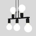 Ver imagem 3 de Luminária de Teto Pendente Tugson 5 Lâmpadas Industrial Moderno - Dourado