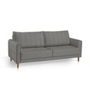 Ver imagem 2 de Sofá Living Biagio Pés Madeira 2,40m - Fortbello Estofados:cinza