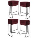 Ver imagem 1 de Kit 4 Banquetas Base Aço Preto B-278 Marsala