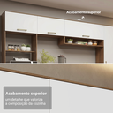 Ver imagem 7 de Balcão Gabinete de Pia 105 cm 3 Portas 2 Gavetas Rustic/Branco Lille Madesa
