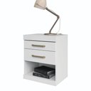 Ver imagem 2 de Mesinha para Cabeceira Plus com 2 Gavetas Branco