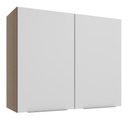 Ver imagem 1 de Armário Aéreo Madesa Stella 80 cm 2 Portas Rustic/Branco