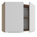 Ver imagem 5 de Armário Aéreo Madesa Stella 80 cm 2 Portas Rustic/Branco