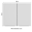 Ver imagem 3 de Armário Aéreo Madesa Stella 80 cm 2 Portas Rustic/Branco