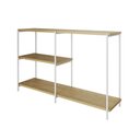 Ver imagem 2 de Aparador Industrial Artesania 120cm Console para Sala Jantar Entrada e Corredor - Branco/Freijó
