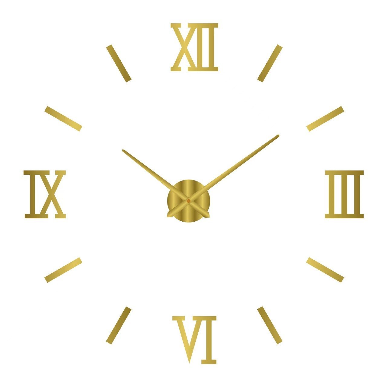 Relógio de Parede Gigante Alg Romanos - Dourado - 2