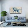 Quadro Pintura Tela azuis housewarming presentes bons 5156: 100cm (A) x 200cm (L) - 2