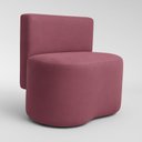 Ver imagem 2 de Puff Orgânico Feijão com Encosto Curvo Redondo Sala Resistente Confortável Suede:suede Rose