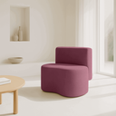 Ver imagem 1 de Puff Orgânico Feijão com Encosto Curvo Redondo Sala Resistente Confortável Suede:suede Rose