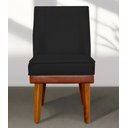 Ver imagem 2 de Kit 6 Cadeiras Virgínia Linho Preto Courissimo Nozes Linho Nozes Preto