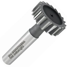 Fresa para Rasgo de Chaveta Haste Cilíndrica, Dentes Retos Tipo Woodruff - Med. 22,5 X 8,0mm - Din - 1