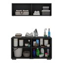 Ver imagem 4 de Conjunto Lavanderia Multiuso Armário Aéreo e Balcão 4 Portas Multimóveis Mp5054 Preto