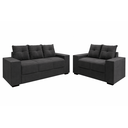 Ver imagem 1 de Conjunto Sofa 3 e 2 Lugares Suede Chamego Ii Flash - Cinza