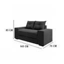 Ver imagem 3 de Conjunto Sofa 3 e 2 Lugares Suede Chamego Ii Flash - Cinza