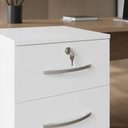Ver imagem 5 de Armário Gaveteiro Balcão Multiuso Paraiba 4 Gavetas MDF com Chave Branco 36cm
