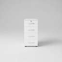 Ver imagem 6 de Armário Gaveteiro Balcão Multiuso Paraiba 4 Gavetas MDF com Chave Branco 36cm
