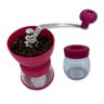 Moedor de Café Manual Vidro Plastico Inox Ceramica - Rosa - 3