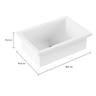 Cuba de Embutir / Sobrepor Retangular 56,5x40,5cm Branco L.1061.17 - Deca - 3