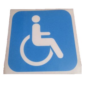 PLACA SIA AUTOADESIVO 150X150MM CADEIRANTE