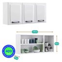 Ver imagem 3 de Conjunto Cozinha Modulada 3 Peças Itatiaia New Premium Aço 8 Portas 2 Gavetas Branco