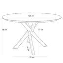 Ver imagem 4 de Mesa De Jantar 4 Lugares Tampo de Vidro Redonda Cora 120 cm M04 Off White - Lyam Lyam Decor