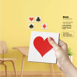 Naipes - Quadro ou Placa Decorativa com 4 Peças É Decoração Quadros e Placas Decorativas 6mm - Placa - 3