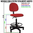 Ver imagem 3 de Cadeira Caixa Alta Fixa Executiva Balcao Portaria Recepção