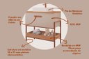 Ver imagem 6 de Gabinete para Banheiro 80cm Mdf Porta e Prateleira Cappuccino