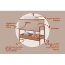 Ver imagem 6 de Gabinete para Banheiro 80cm Mdf Porta e Prateleira Cappuccino