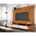 Ver imagem 3 de Painel Ripado Classic Sala Estar com Rack Vivare Wood - 2 Cores:nature/offwhite