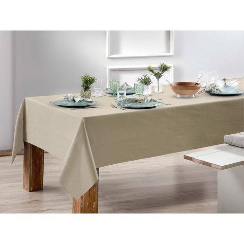 Toalha Mesa Oxford 140x140 Quadrada Admirare - Bege