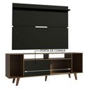 Ver imagem 5 de Rack Madesa Cancun com Pés e Painel para Tv até 65 Polegadas - Rustic/preto 7kd8