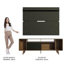 Ver imagem 6 de Rack Madesa Cancun com Pés e Painel para Tv até 65 Polegadas - Rustic/preto 7kd8