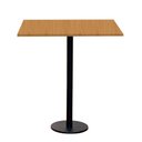 Ver imagem 1 de Mesa Pisa Beta Bistrô Fratini 107,50cm (a) Disco Redondo Preto Tampo Mdp Quadrado Samba 60cm (l)