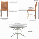 Ver imagem 2 de Mesa Ascoli 120 Cm com 6 Cadeiras Cannes de Alumínio, Pintura Fendi e Trama Tela de Corda Náutica