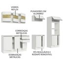 Ver imagem 5 de Armário de Cozinha Completa 100% Mdf 250 Cm Branco Smart Madesa 02