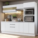 Ver imagem 2 de Armário de Cozinha Completa 100% Mdf 250 Cm Branco Smart Madesa 02