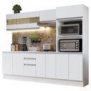 Ver imagem 3 de Armário de Cozinha Completa 100% Mdf 250 Cm Branco Smart Madesa 02