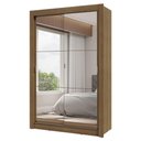 Ver imagem 3 de Guarda-roupa Solteiro 2 Portas de Correr com Espelhos 2 Gavetas Rustic Vivare Madesa