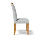 Ver imagem 7 de Kit com 4 Cadeiras Sara Madeira Maciça Estofadas para Mesa de Jantar Linho Cinza 407