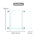 Ver imagem 3 de Portão Segurança Pet Grade Proteção 68cm Cães Bebês Gudim Portão Pet