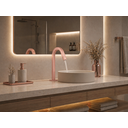 Ver imagem 3 de Torneira de Mesa para Banheiro Bica Baixa Rose-gold Fosco
