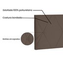 Ver imagem 3 de Cabeceira Painel Casal 1,40m Aquilla Suede Caramelo