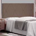 Ver imagem 5 de Cabeceira Painel Casal 1,40m Aquilla Suede Caramelo
