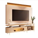 Ver imagem 2 de Conjunto Painel Nobre C/led e Bancada Ária Tv até 85 Polegadas Off White/cinamomo G26 - Hb Móveis