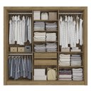 Ver imagem 3 de Guarda Roupa Casal 6 Portas 2 Gavetas 232cm M569 Kappesberg - Nogueira/branco