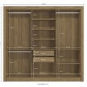 Ver imagem 2 de Guarda Roupa Casal 6 Portas 2 Gavetas 232cm M569 Kappesberg - Nogueira/branco